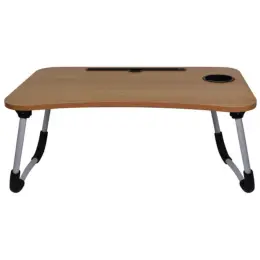 Foldable Laptop Table & Serving Tray Light Brown Front